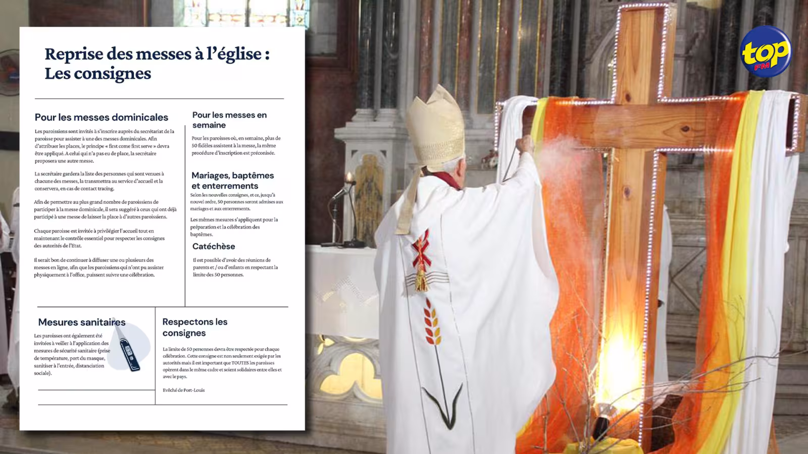 Reprise des messes à l’église : Les paroissiens devront s’inscrire et le principe de « premier venu premier servi » sera appliqué pour attribuer les places
