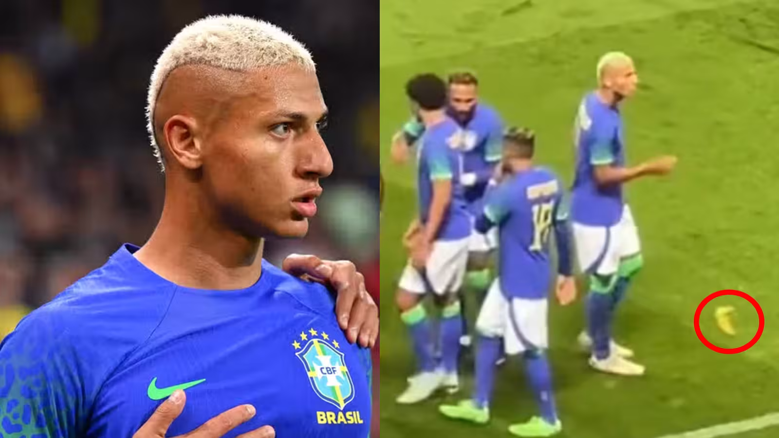 Richarlison: Tottenham forward racially abused with banana as Brazil beat Tunisia in Paris friendly