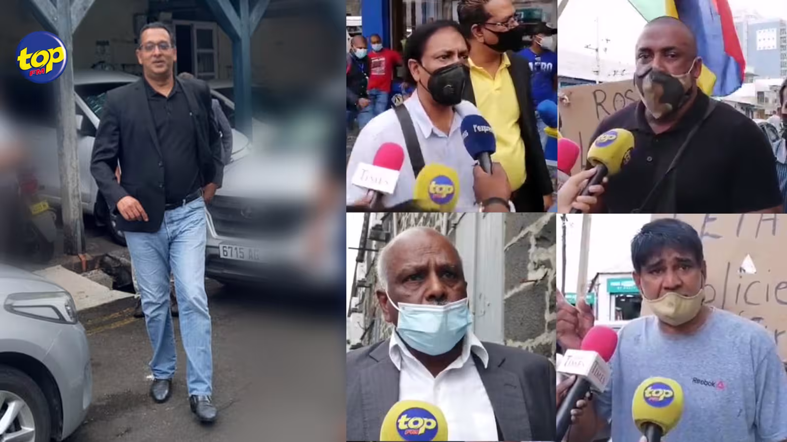 Partisans, activistes et syndicalistes présents devant les Casernes Centrales dans le cadre de l’interpellation de Roshi Bhadain : « Nou dans ene l’État policier », soutient Bruneau Laurette