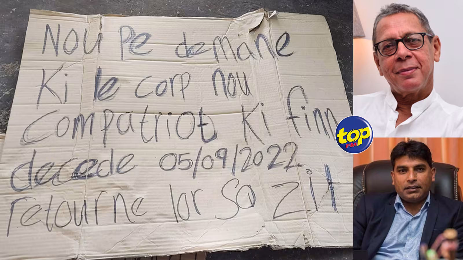Refus de rapatrier le corps d’un Agaléen par le Dornier : ‘ce n’est pas la politique du gouvernement de transporter des cadavres à bord du Dornier’, réponse qu’aurait obtenue le député Eshan Juman