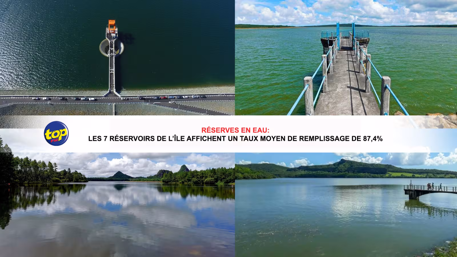Réserves en eau: Les 7 réservoirs de l’île affichent un taux moyen de remplissage de 87,4%