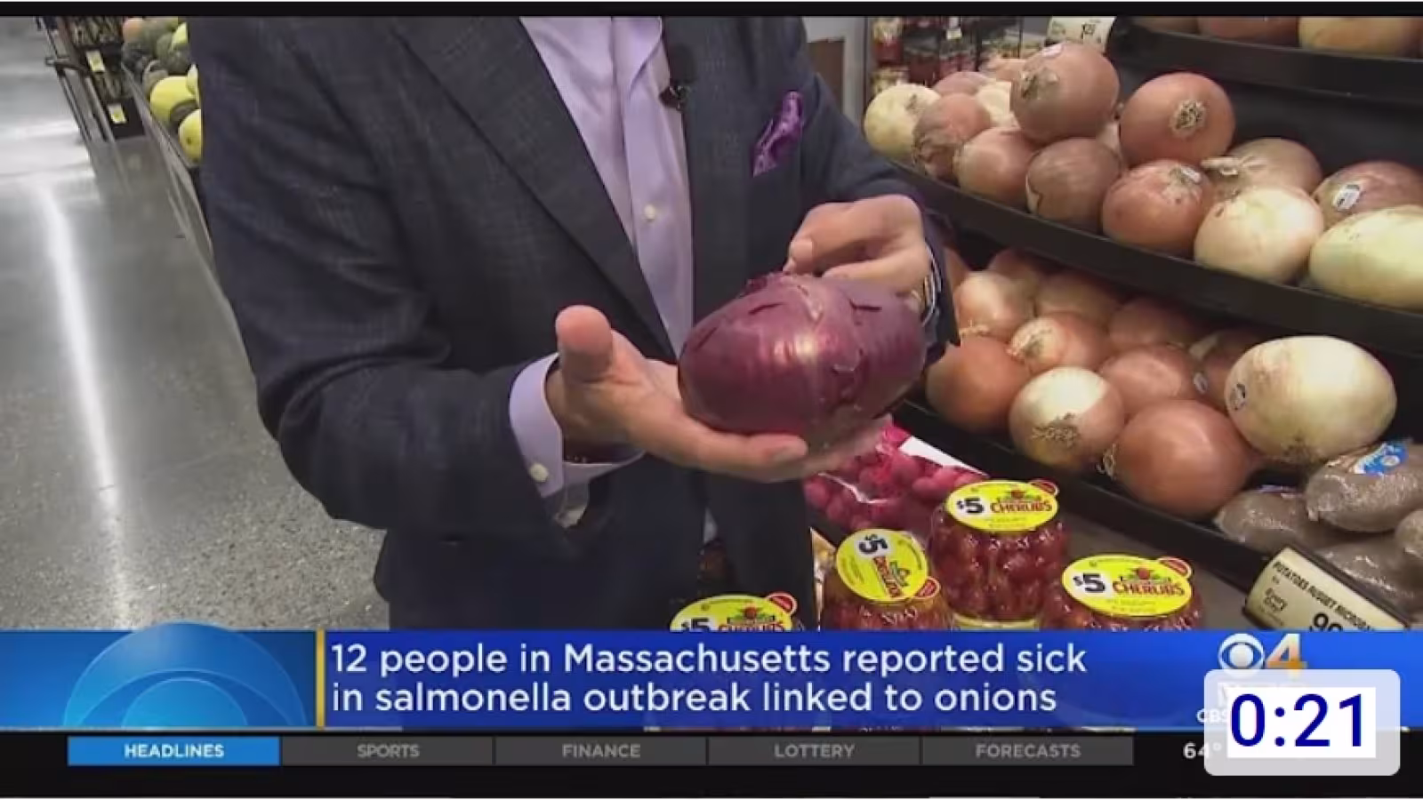 Épidémie de salmonelle provoquée par des oignons aux États-Unis et au Canada