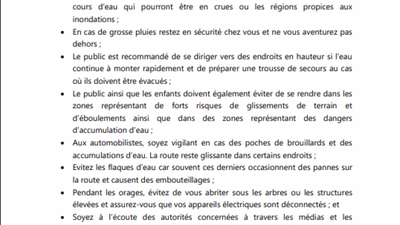 Des averses attendues : Les randonneurs sont appelés à rebrousser chemin en cas de dégradation du temps