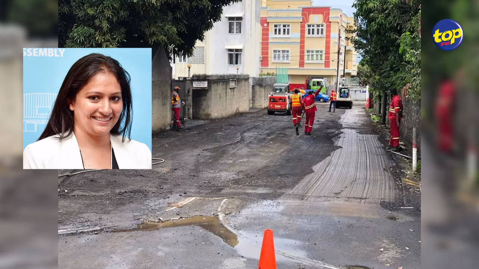 À Rose-Hill : début des travaux d’asphaltage à l’impasse Ambrose