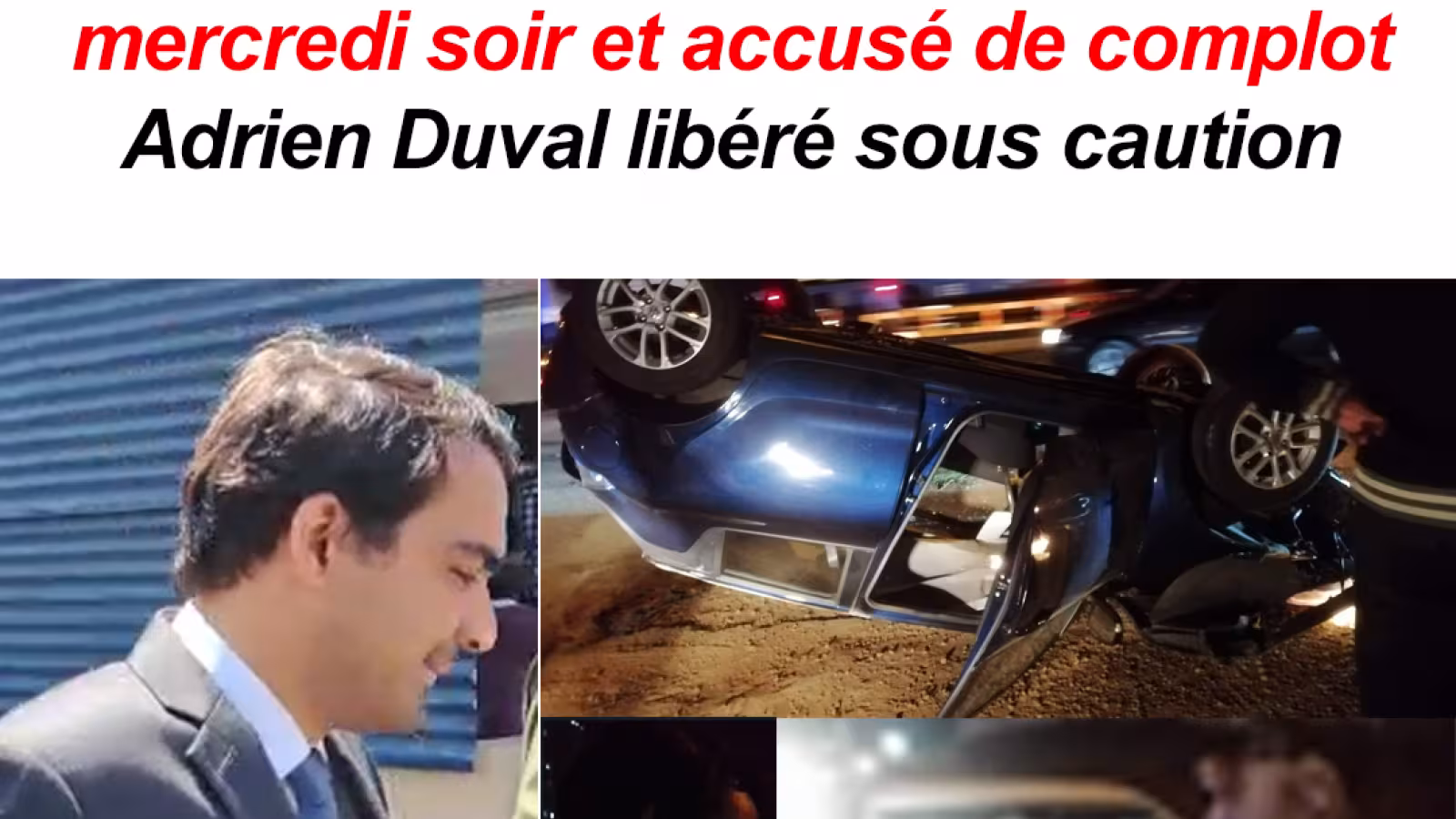 Impliqué dans un accident à Ebène mercredi soir et accusé de complot : Adrien Duval libéré sous caution