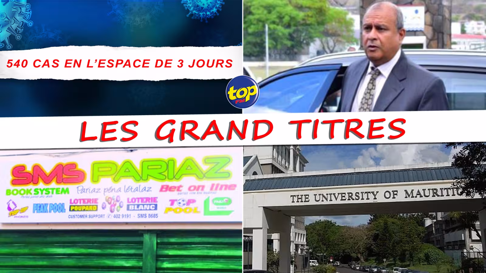 Les grand titres de Top Fm de ce jeudi 22 juillet 2021