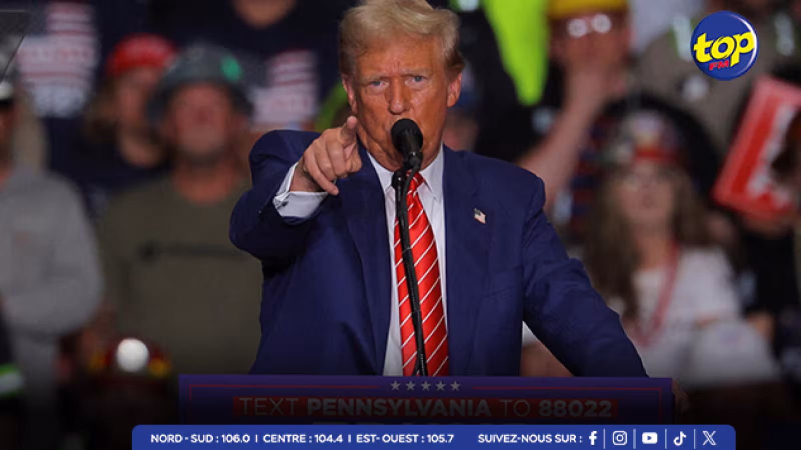 États-Unis: Donald Trump en meeting dans l'État clé de la Pennsylvanie