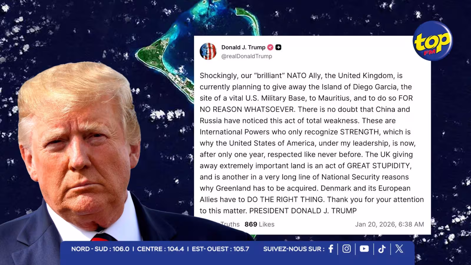 Chagos : Donald Trump s’attaque-t-il à Londres pour masquer ses ambitions sur le Groenland ? 