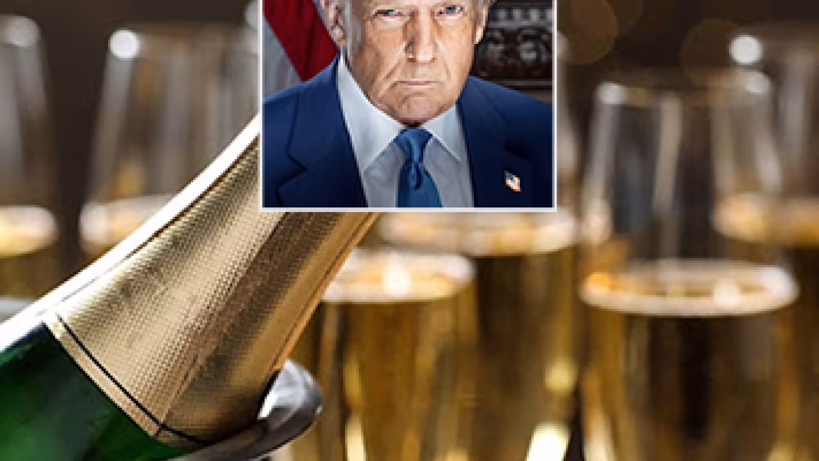 Commerce International : le champagne et les vins français menacés d'une surtaxation de 200 %