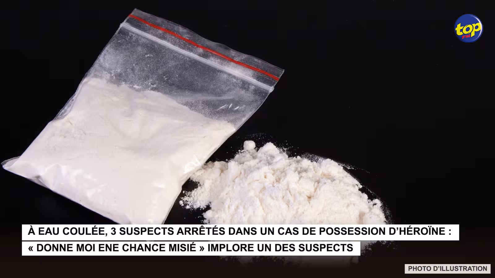 À Eau Coulée, 3 suspects arrêtés dans un cas de possession d’héroïne : « donne moi ene chance Misié » implore un des suspects