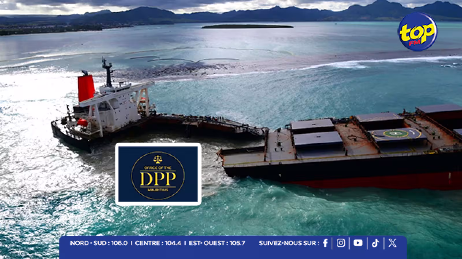 Échouement du MV Wakashio : le Bureau du DPP demande l’ouverture d’une enquête policière