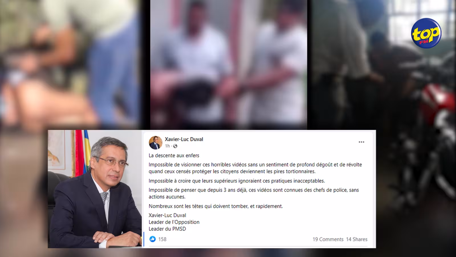 Torture policière alléguée : « De nombreuses têtes doivent tomber… rapidement », soutient Xavier-Luc Duval