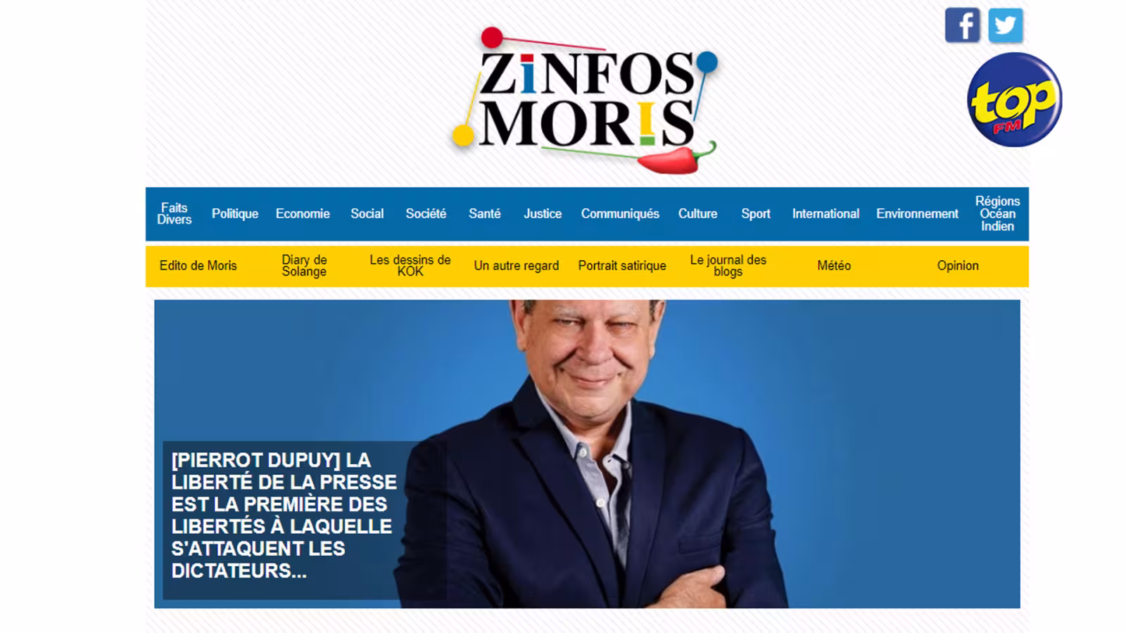 Le site Zinfos Moris n’est plus accessible à Maurice : « la seule explication envisageable serait une censure, » déclare Pierrot Dupuy, un des responsables