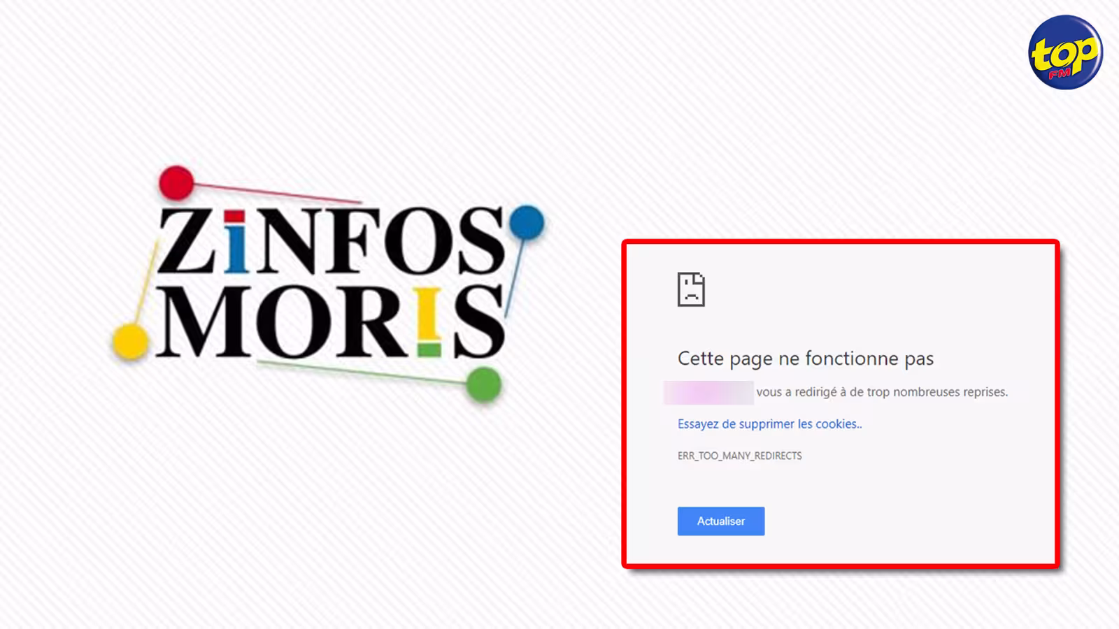 Depuis la semaine derniere les abonnés de Mauritius Telecom ne peuvent pas accéder au site d’informations en ligne, zinfos maurice. Toutefois, pour les autres abonnés, que ce soit à Maurice, à l’île de la Réunion, en France et le reste du monde, il fonctionne normalement.