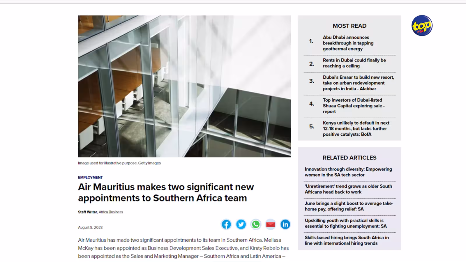 Air Mauritius : Deux nouvelles nominations au sein de l’équipe en Afrique australe