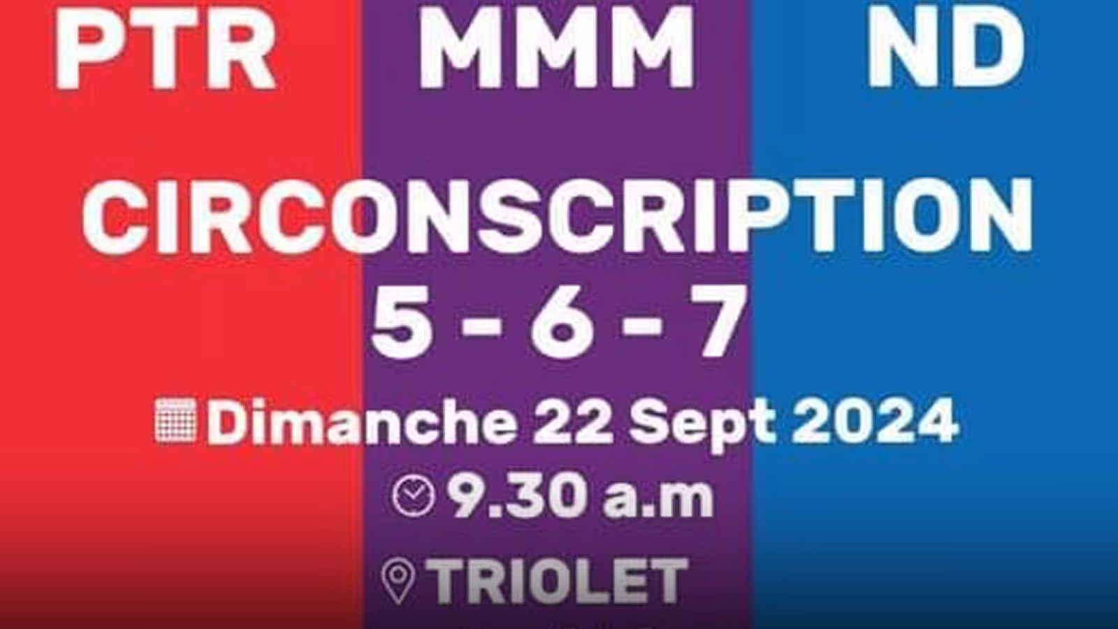 Politique : Rassemblement de l’Alliance du Changement à Triolet ce dimanche matin.