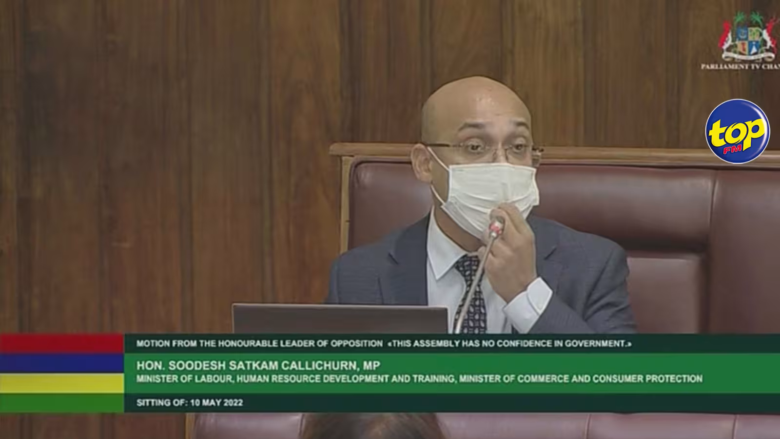 Motion de blâme : ‘Il est temps que l’opposition arrête de faire de la démagogie et explique à la population le contexte difficile !’ dit Soodesh Callichurn