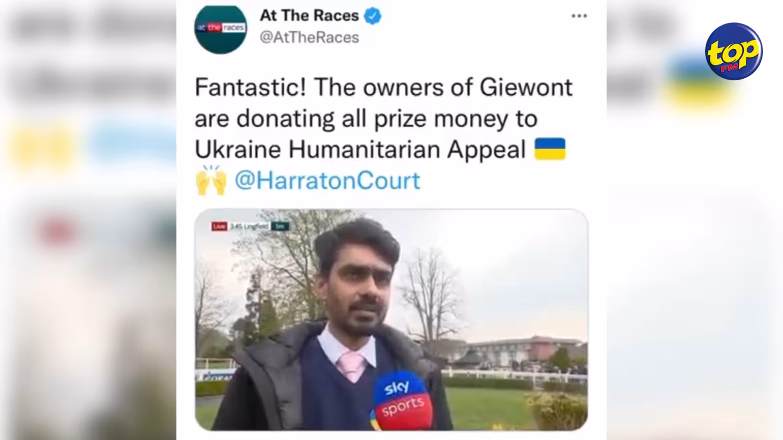 Le cheval Giewont remporte une course en Angleterre : Les propriétaires dont deux Mauriciens remettent le prize money à une ONG de l’Ukraine