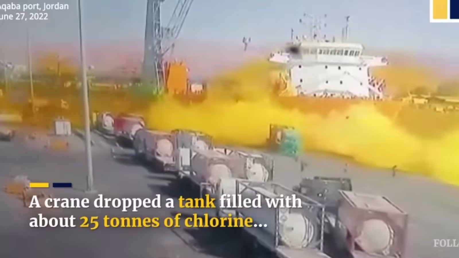Un conteneur de gaz tombe d’une grue et explose : 13 morts et 250 blessés en Jordanie