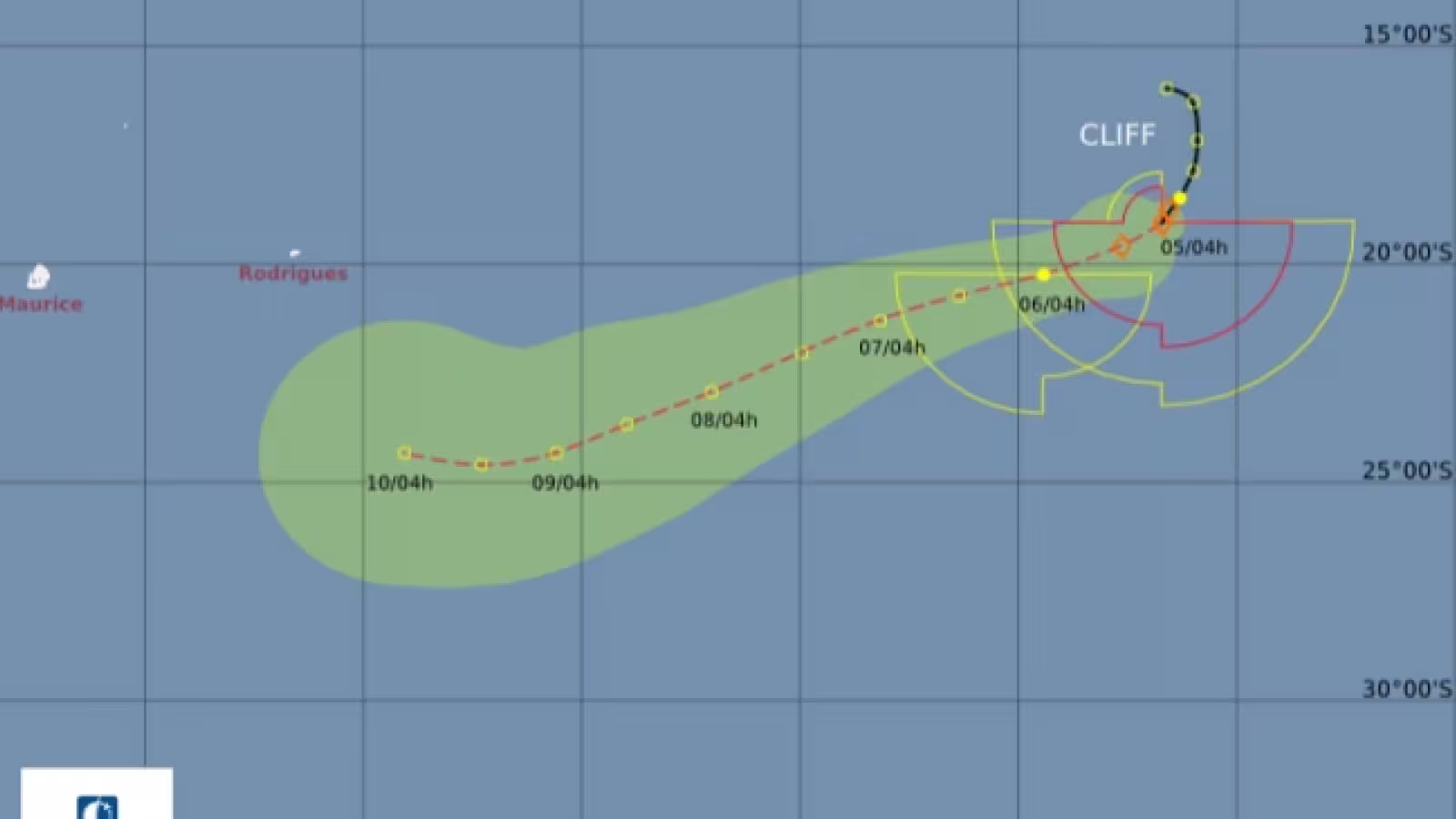 Le cyclone Cliff arrive