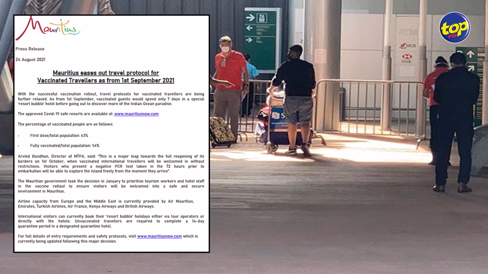 Maurice assouplit le protocole sanitaire pour les touristes vaccinés : ils passeront uniquement 7 jours en quarantaine au lieu de 14 à partir du 1er septembre