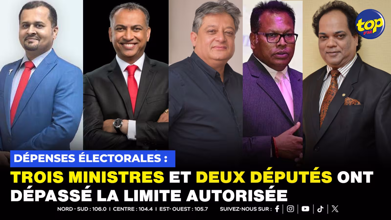 Dépenses électorales : Trois ministres et deux députés ont dépassé la limite autorisée