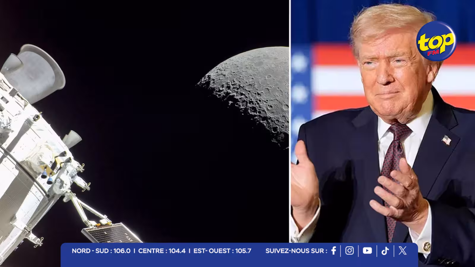 Mission Artemis II : Donald Trump salue un exploit historique après le survol inédit de la face cachée de la Lune