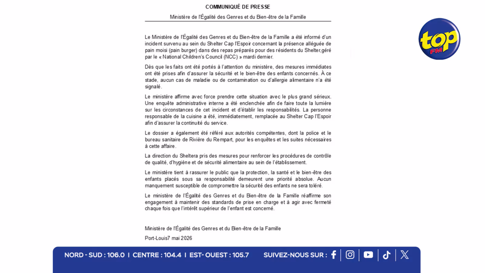 Shelter Cap l’Espoir : enquête après la découverte de pain moisi dans les repas servis aux résidents 
