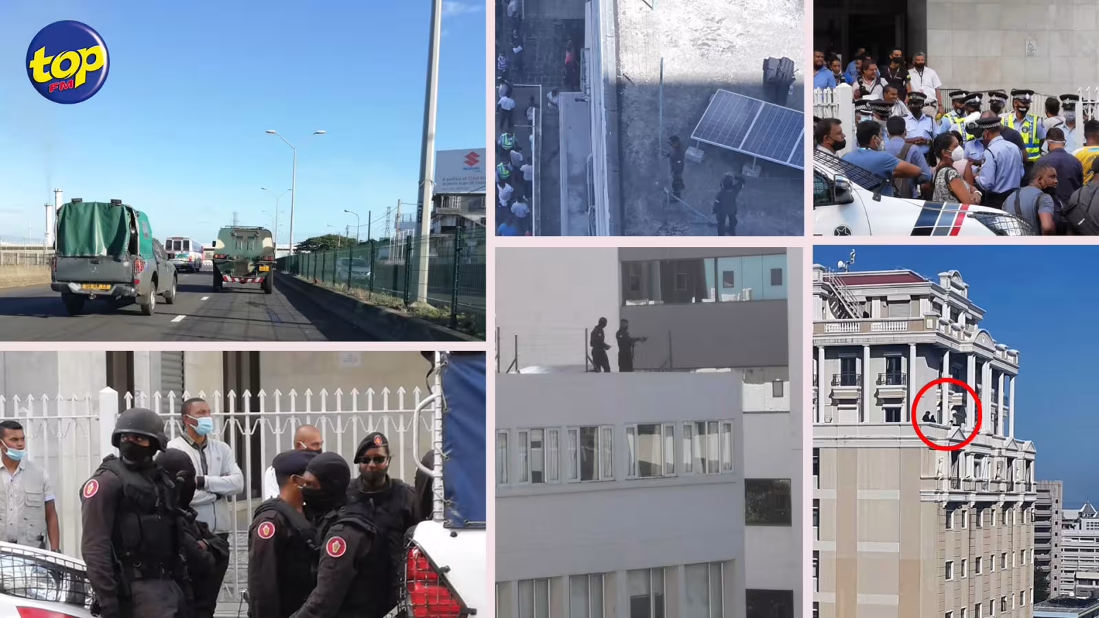 Scène digne d’un film hollywoodien dans la capitale mauricienne , Port-Louis ce matin.