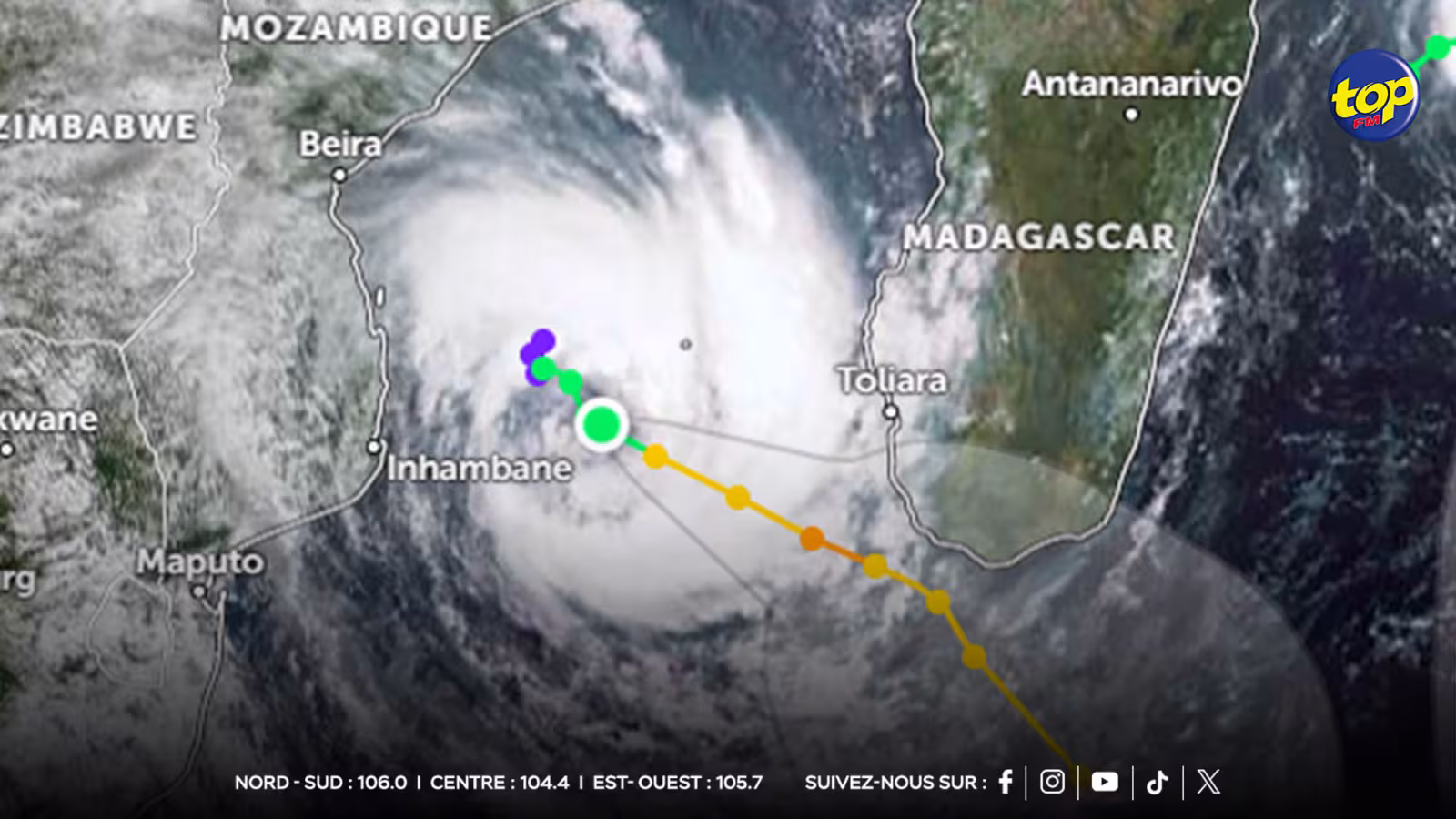 Saison cyclonique : la Tempête tropicale « Honde » a été baptisée hier soir