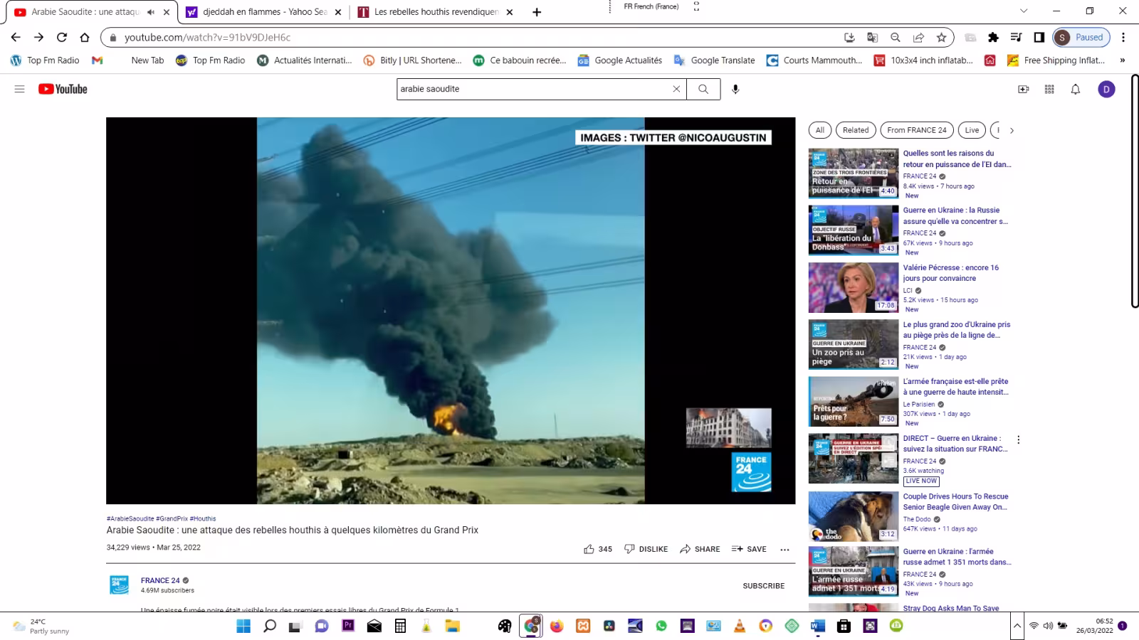 Grosses explosions à Djeddah : Les rebelles Houthis revendiquent une série d’attaques en Arabie saoudite