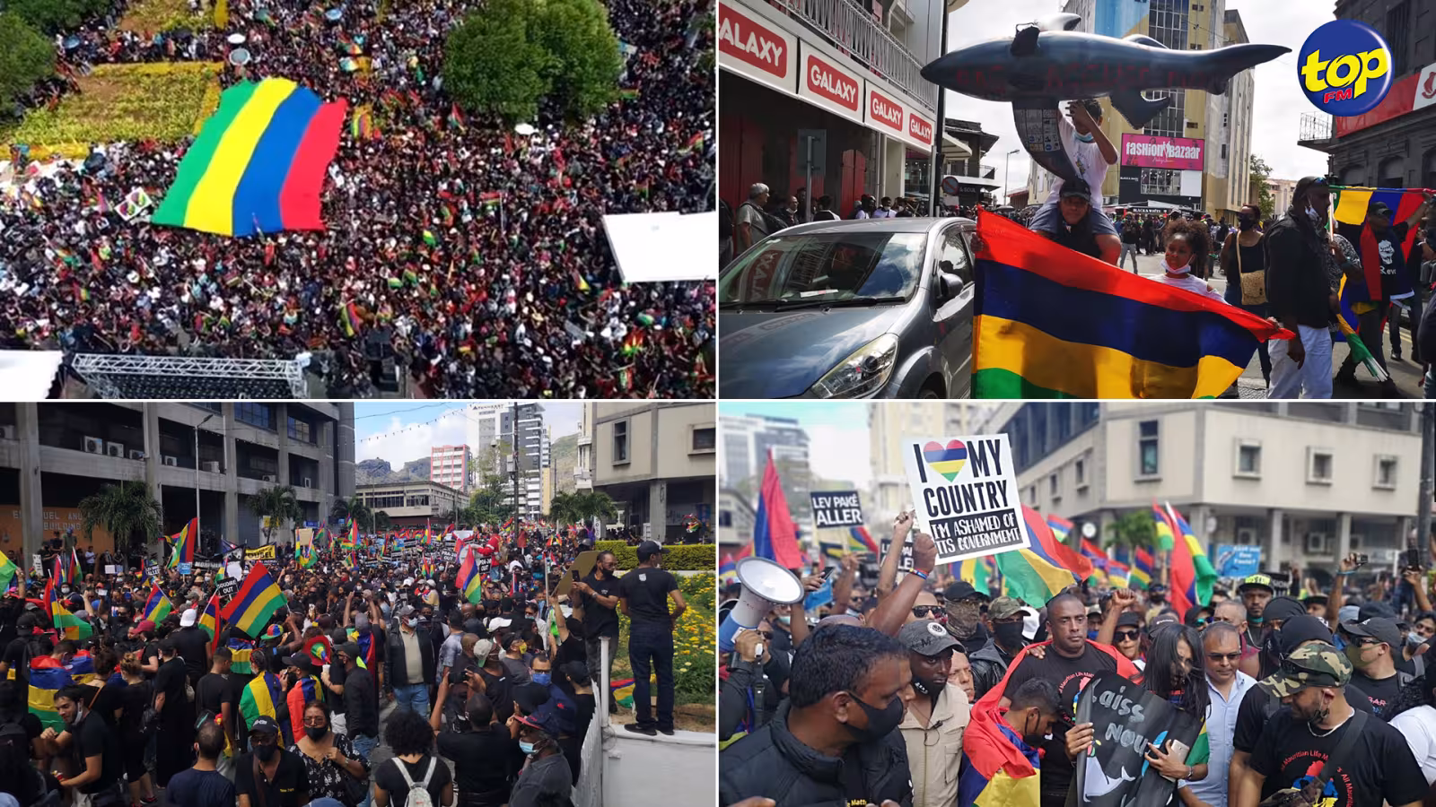 Grande manifestation citoyenne dans les rues de la Capitale ce samedi.   Rappelons que ce movement organisé par Bruneau Laurette citoyen vise à dénoncer la mauvaise gestion après l’échouage du Wakashio.