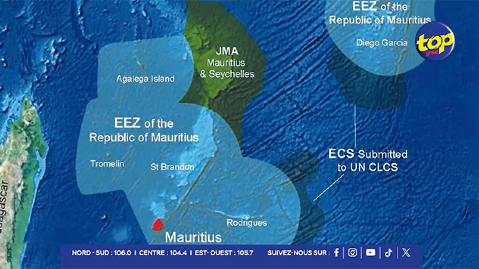 Zone économique exclusive : extension de 183 000 kilomètres carrés autour de Rodrigues pour renforcer la souveraineté de Maurice