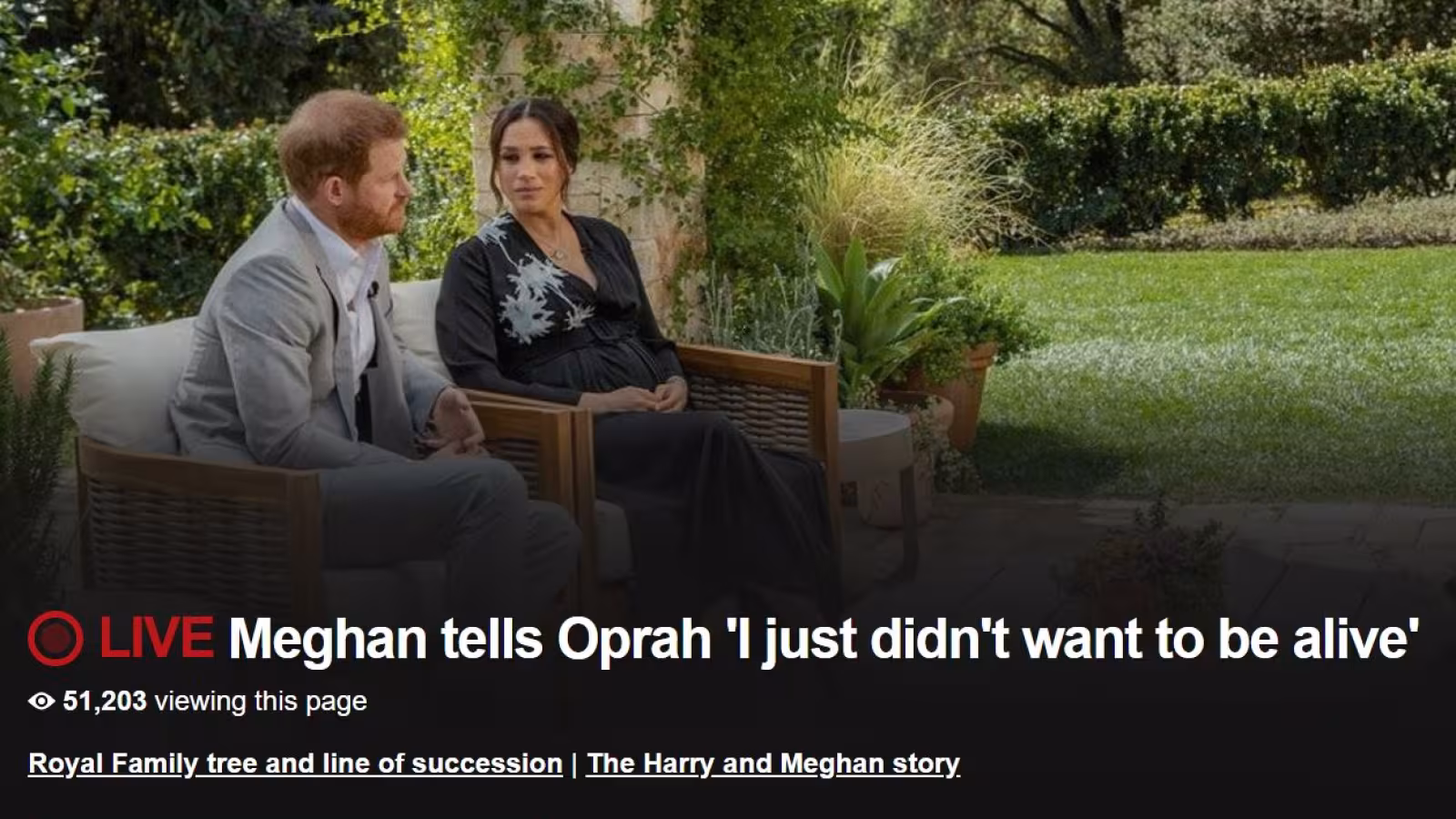 ‘J’ai voulu me suicider’ déclare Meghan Markle dans une interview hier