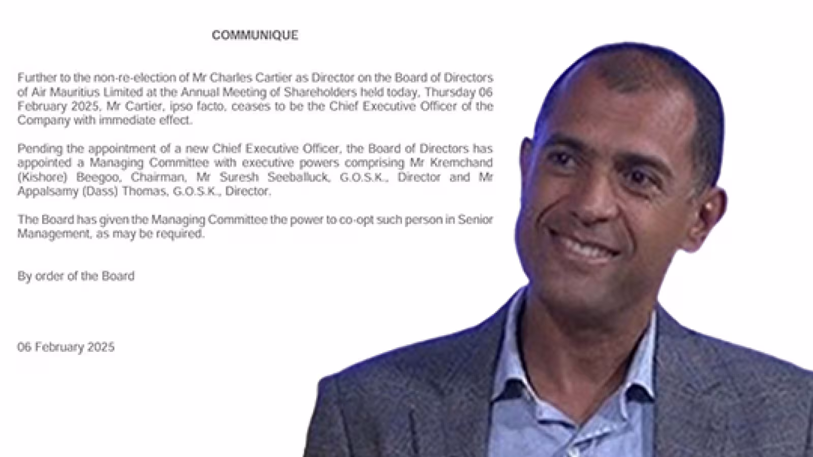Air Mauritius : Charles Cartier évincé du ‘board’ lors de l’AGM