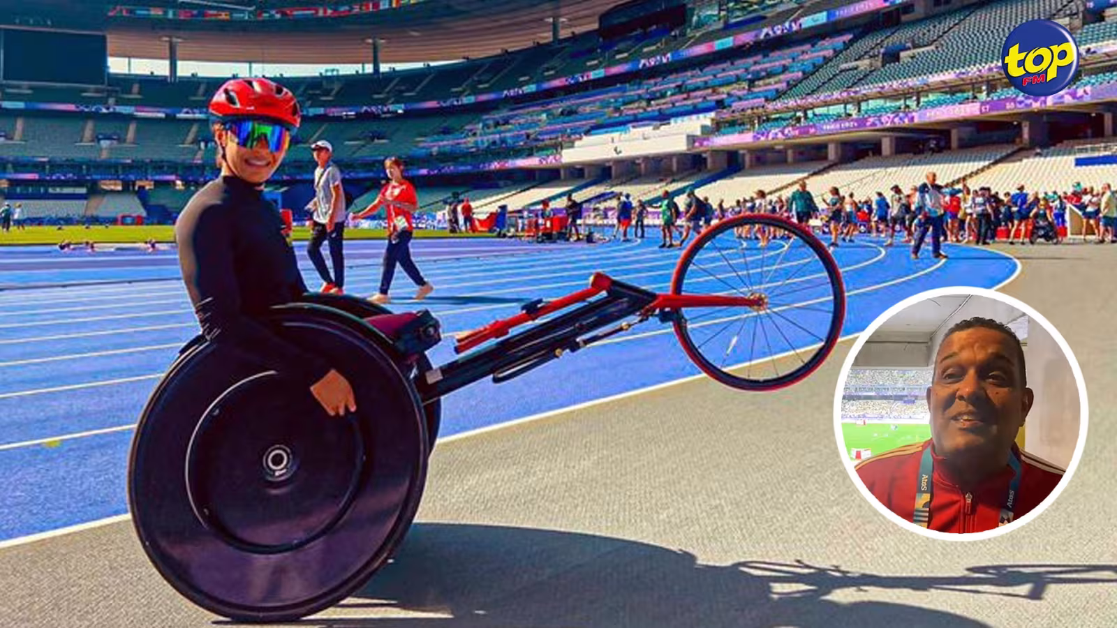 Jeux Paralympiques : Noémi Alphonse  en action au  100m T54 pour une place en finale