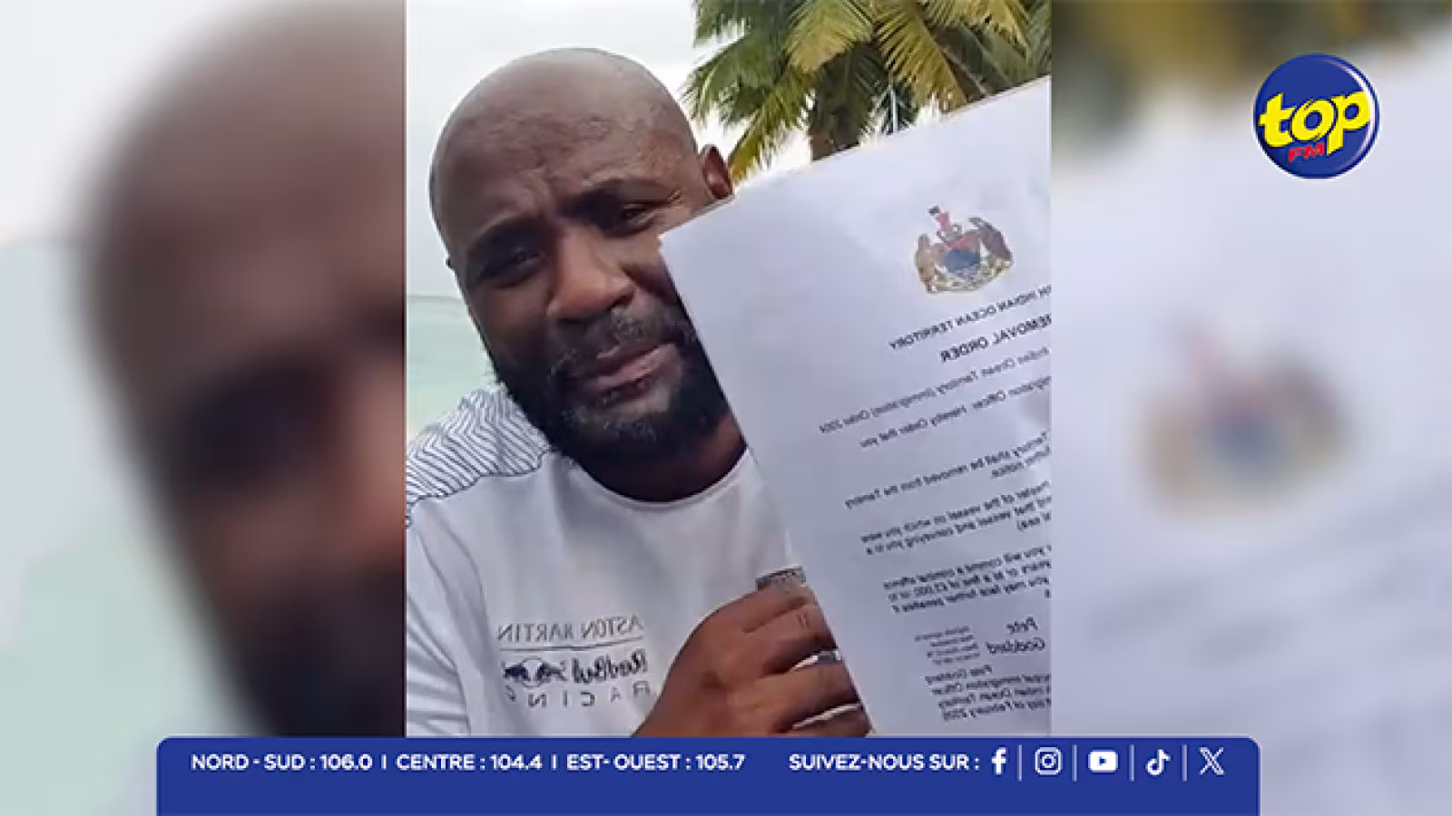 Le BIOT Patrol sert un “Removal Order” à Misley Mandarin et ses compagnons : « They gonna remove me dead from here. I’m not going anywhere », lance Misley Mandarin