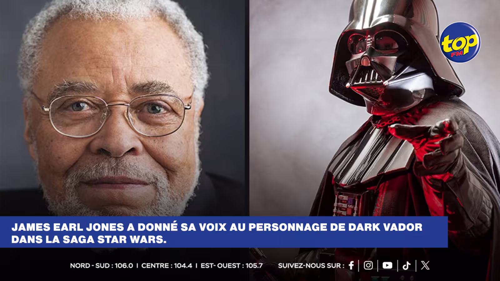 James Earl Jones, la voix de Dark Vador, est mort à 93 ans