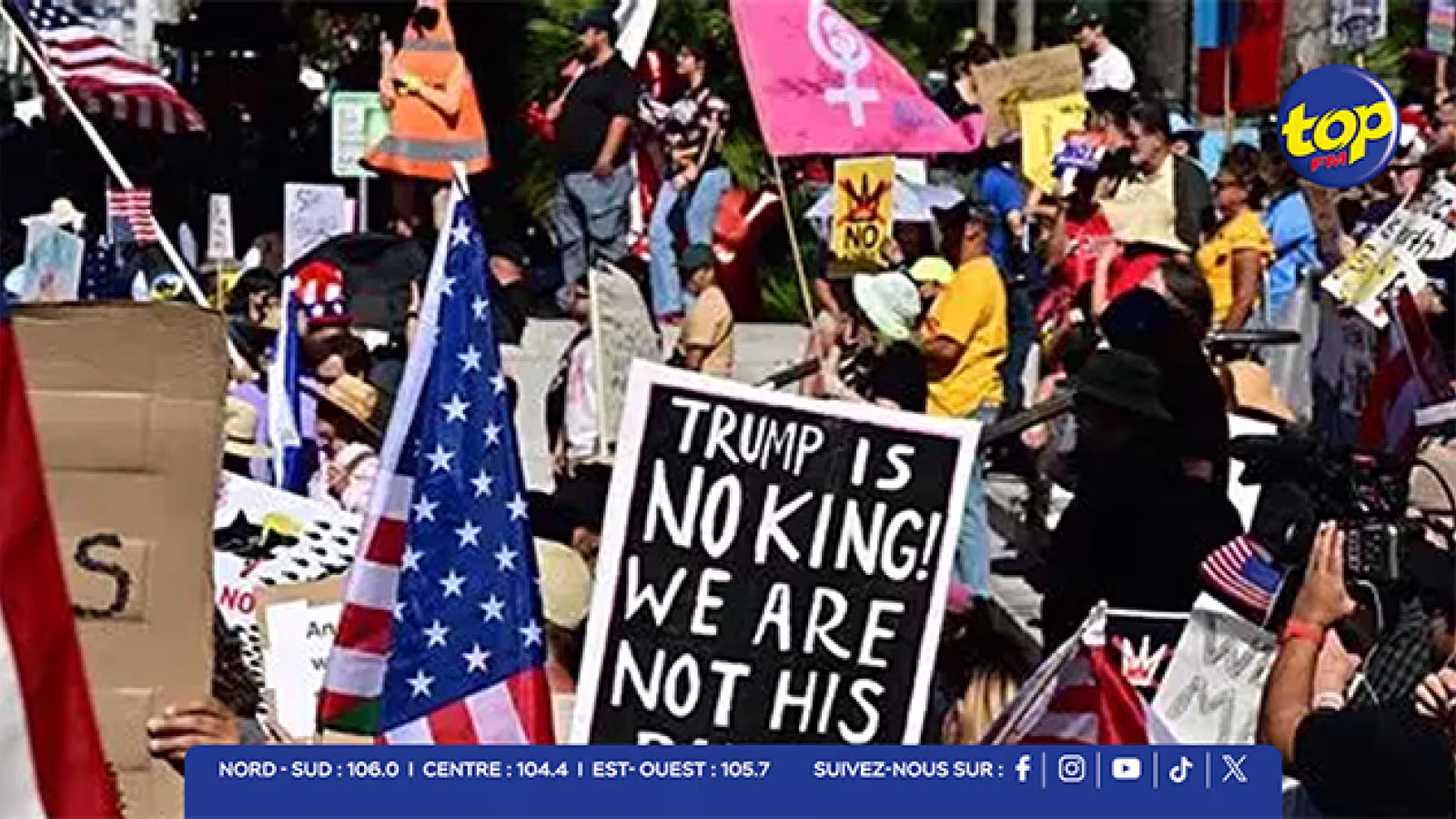 Mobilisation historique aux États-Unis : le mouvement "No Kings" défie Donald Trump