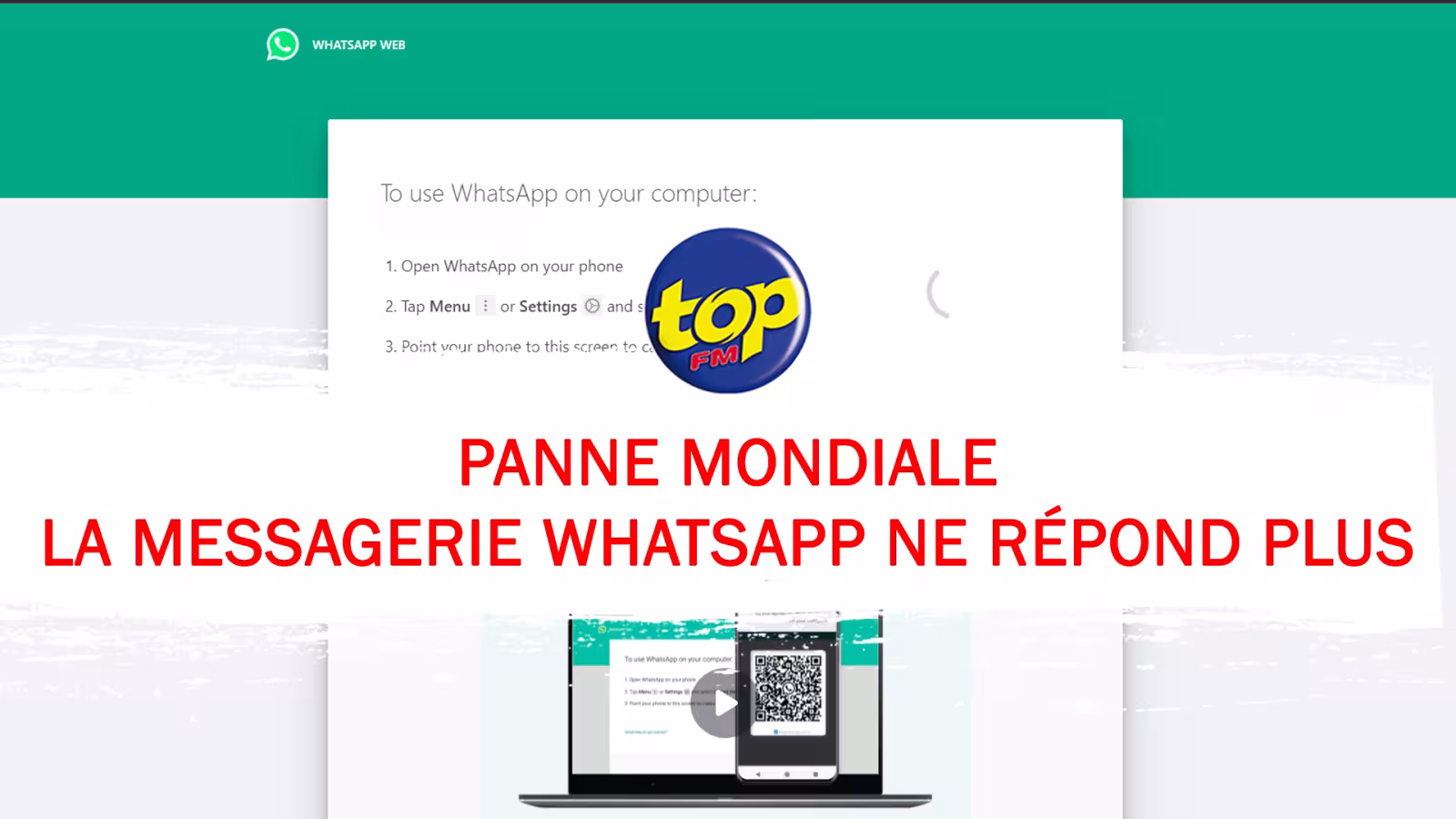 Panne mondiale : la messagerie WhatsApp ne répond plus… des millions d’utilisateurs en souffrance