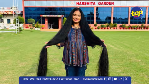 Chevelure XXL : une Indienne décroche le record avec plus de 2,70 mètres de cheveux