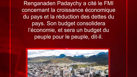 Il a cité le FMI concernant la croissance économique du pays et la réduction des dettes du pays. Son budget consolidera l’économie, et sera un budget du peuple pour le peuple, dit-il.