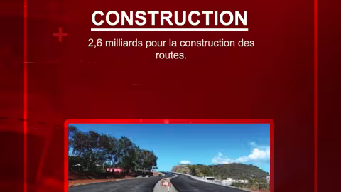 2,6 milliards pour la construction des routes.