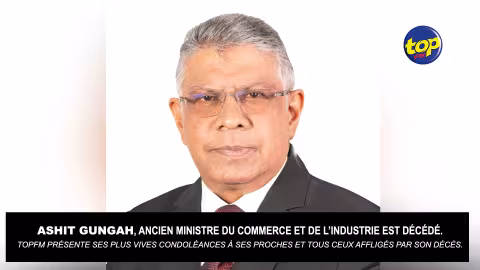Ashit Gungah, ancien ministre du Commerce et de l’industrie est décédé