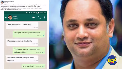 Capture d’écran whatsapp : Aadil Ameer Meea dénonce un montage et réfute les propos qui lui sont attribués sur le MMM