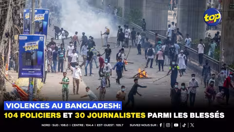 Violences au Bangladesh: 104 policiers et 30 journalistes parmi les blesses