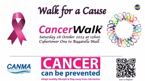 « Cancer pa guet figir » : thème de la marche prévue ce samedi 28 octobre, par la Cancer Association of Mauritius