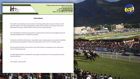 Hippisme : le MTC écarté, la Horse Racing Division de la GRA prend en charge l’entraînement des chevaux ce vendredi et obtient la permission du ministère des Terres pour utiliser le Champ de Mars !
