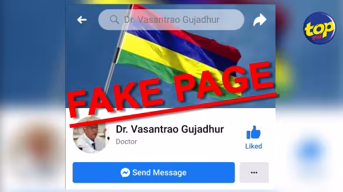 Réseaux sociaux : Precautionary measure du Dr. Gujadhur suite à la création d’une page portant son nom