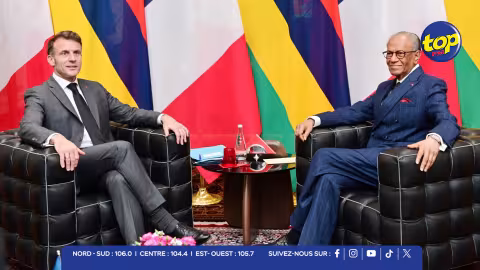Emmanuel Macron & Navin Ramgoolam